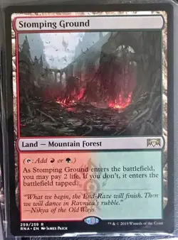 Stomping Ground Land Rare Ravnica Allegiance Red Green 259/259 Regular MTG 2019 - Image 1