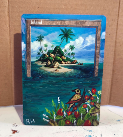 Island MTG Alter Art EDH Commander Magic The Gathering - Image 1