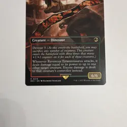 Wizards of the Coast Ravenous Tyrannosaurus Borderless Rare EN #18 Jurassic - Image 3