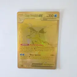 Mega Greninja ex 122/086 Mega Hyper Rare Gold Chaos Rising Pokemon Card - Image 1