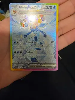 Perfect💎Pokemon Glaceon ex SV Prismatic Evolutions SIR Holo 150/131 270 - Image 3