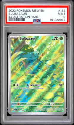 2023 POKEMON MEW EN-151 ILLUSTRATION RARE #166 BULBASAUR PSA 9 - Image 1