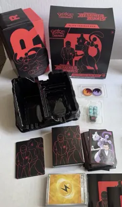 Pokemon Destined Rivals ETBs (EMPTY) both with players guide and dice - Image 1
