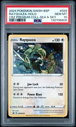 2024 POKEMON SWSH BLACK STAR PROMO #029 RAYQUAZA-HOLO PSA 10 - Image 1