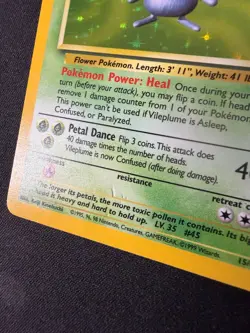1999 POKEMON Vileplume Jungle 15/64 Holo - Image 3