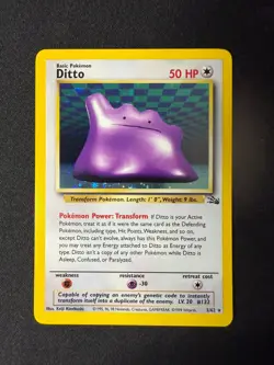 1999 POKEMON Ditto Fossil 3/62 Holo - Image 1
