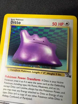 1999 POKEMON Ditto Fossil 3/62 Holo - Image 3