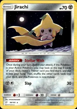 Jirachi 99/181 Rare Team Up Pokemon Near Mint - Image 1