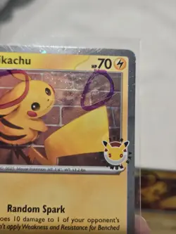 Pikachu 051/162 Black Star Promo Holo SWIRL SWIRL SWIRLLot of 3 Pokemon Day - Image 4
