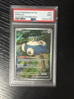 Pokemon Snorlax 2023 SVP151 Promo PSA 9 Mint #51 English Scarlet & Violet - Image 1