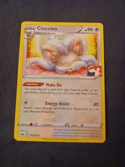 Pokemon Cinccino 147/202 Play! Prize Pack Series 1 LP-NM - Image 1