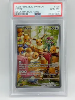 2024 Pokemon SV06 Twilight Masquerade (TWM) Eevee #188 Illustration Rare PSA 10 - Image 1
