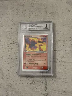 2003-06 POKEMON PROMOS NINTENDO BLACK STAR MOLTRES EX #31 TIN ERROR LABEL BGS 8 - Image 1