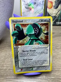2006 Pokemon EX Legend Maker Registeel Gold Star #92 Holo - Image 1