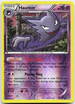 Haunter 59/162 Uncommon BREAKthrough Pokemon Reverse Holo Near Mint - Image 1