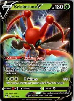 Kricketune V 006/163 Battle Styles Pokemon Near Mint - Image 1