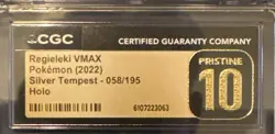 CGC Pristine 10 Regieleki VMAX 058/195 Silver Tempest Ultra Rare Holo 2022 - Image 3