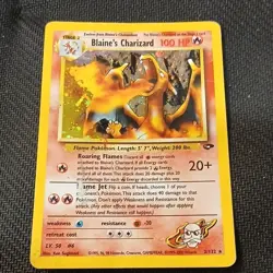 Pokemon Gym Challenge Blaine's Charizard Holo HP #002/132 - Image 1