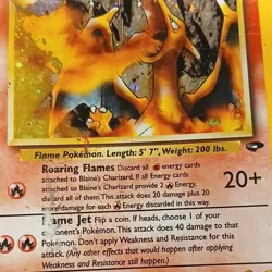 Pokemon Gym Challenge Blaine's Charizard Holo HP #002/132 - Image 3