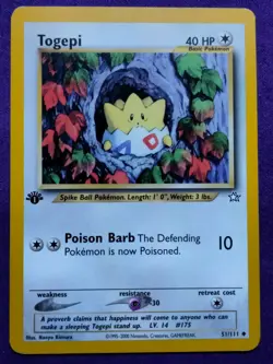Togepi 51/111 vintage Pokemon Neo Genesis 1st Edition - Image 1