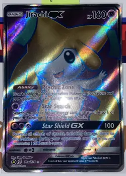 Jirachi GX 79a/236 Unified Minds Alternate Art Full Art Promo Holo Pokemon Card - Image 1