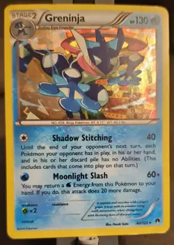 Greninja 40/122 Breakpoint Cracked Ice Holo Rare Exclusive Pokemon Card - Image 1