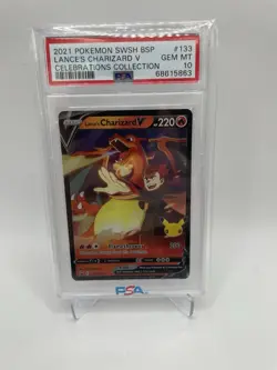Lance's Charizard V SWSH133 SWSH: Sword & Shield Promo Cards Holo PSA 10 - Image 1