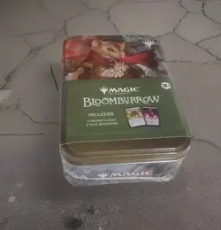 Magic The Gathering Bloomburrow Tin (2 Promo Cards, 5 Boosters) Mouse - Unopened - Image 1