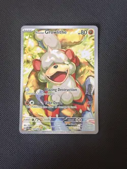 Pokemon Hisuian Growlithe Sv06 Twilight Masquerade IR Holo 181/167 English 2024 - Image 1
