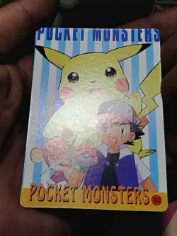 PIKACHU ASH RAT Pokemon Prism Foil Sticker 1999 Holo Japanese Anime Vintage RARE - Image 4