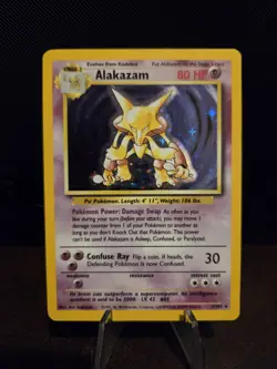Pokemon TCG Alakazam 1/102 Base Set Holo Rare 🌟WOTC🌟 1999 - Image 1