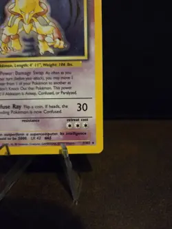 Pokemon TCG Alakazam 1/102 Base Set Holo Rare 🌟WOTC🌟 1999 - Image 4