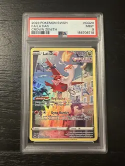 Pokemon TCG Latias GG20/GG70 Full Art Holo Ultra Rare Crown Zenith PSA 9 - Image 1