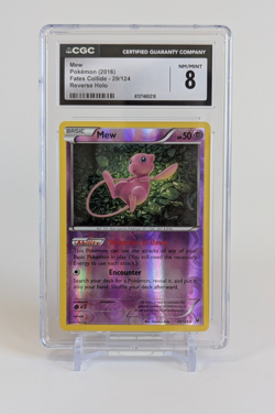 Mew Pokemon 2016 Fates Collide 29/124 Reverse Holo CGC 8 - Image 1