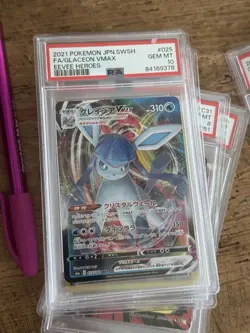 The Pokemon Company 2021 S6a Eevee Heroes Glaceon VMAX FA Holo 025/069 PSA 10 - Image 1