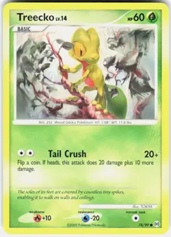 Treecko 78/99 Common Arceus Pokemon LP - Image 1
