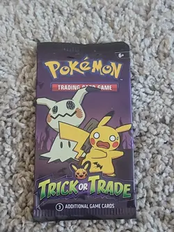 FREE SHIPPING POKEMON TRICK OR TRADE SEALED PACK PIKACHUU - Image 1