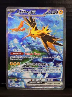 Zapdos ex 202/165 Scarlet & Violet Pokemon 151 SIR Special Illustration Rare (A) - Image 1