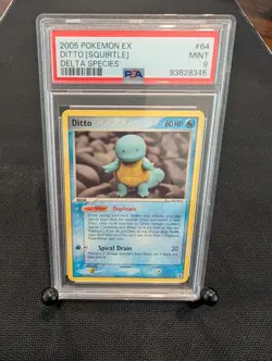 Pokemon - Ditto (Squirtle) #64 - 2005 EX Delta Species - PSA 9 - Image 1
