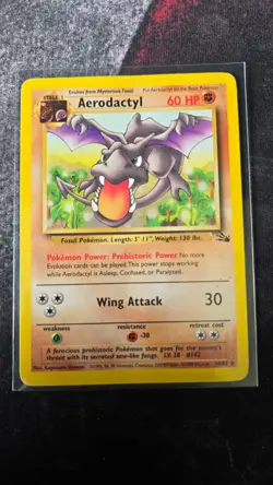 Aerodactyl Non-Holo 16/62 Rare Fossil Pokemon Heavily Played - Image 1