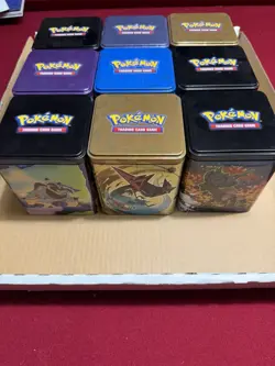 Lot Of 9 Pokemon Empty Collectors Stacking Tins - Image 2