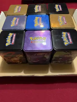 Lot Of 9 Pokemon Empty Collectors Stacking Tins - Image 3
