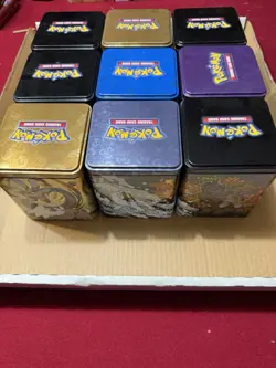 Lot Of 9 Pokemon Empty Collectors Stacking Tins - Image 4