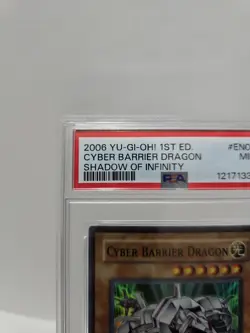 Yu-Gi-Oh! Cyber Barrier Dragon SOI-EN006 Super Rare 1st Edition PSA 9 - Image 2
