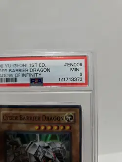 Yu-Gi-Oh! Cyber Barrier Dragon SOI-EN006 Super Rare 1st Edition PSA 9 - Image 3