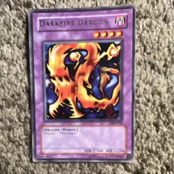 Konami Yu-Gi-Oh! Darkfire Dragon LOB-019 LOB Unlimited Rare Fusion ATK/DEF - Image 1
