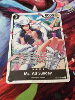 Bandai Ms. All Sunday OP14-084 Super Rare Full Art Foil English 8000 - Image 1