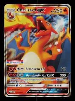 Pokemon Card Charizard GX 159/SM-P Sun & Moon Promo Indonesian Holo NM 2020 - Image 1