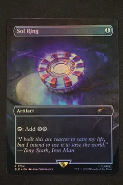 NM Foil Sol Ring Secret Lair Marvel Iron Man Artifact Commander SLD MTG - Image 1