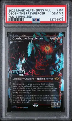 Obosh Preypiercer Serialized Foil 428/500 PSA 10 Gem Mint March of Machine MUL - Image 1
